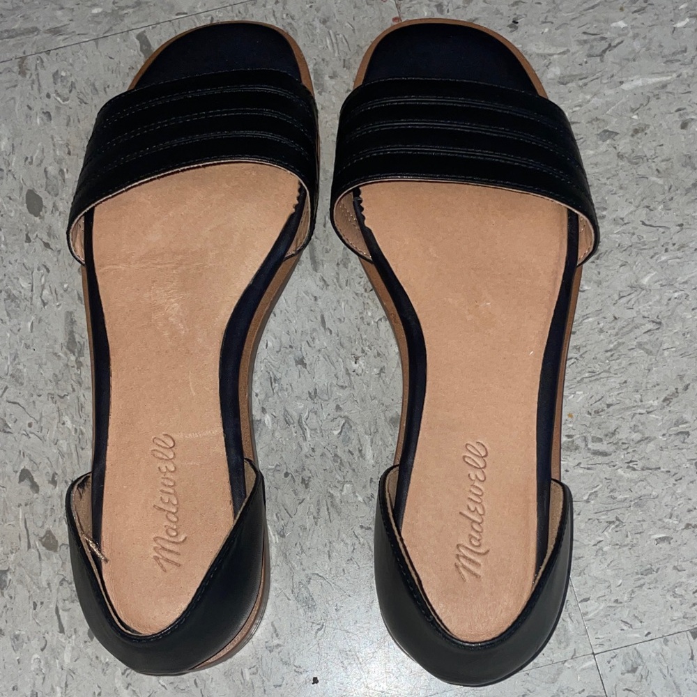 Madewell The Nelda d'Orsay Flat in black leather